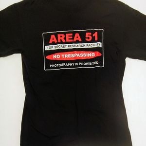 Area 51 Top Secret Research Facility Photography is Prohibited Tee Small
